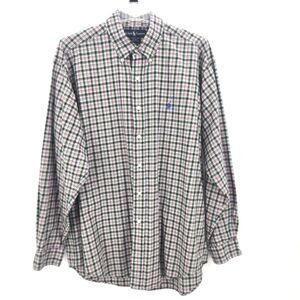 Ralph Lauren Blake Button Down Long Sleeve Plaid Cotton Shirt Academia Old Money